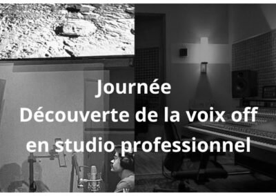 Découverte de la voix off en studio professionnel